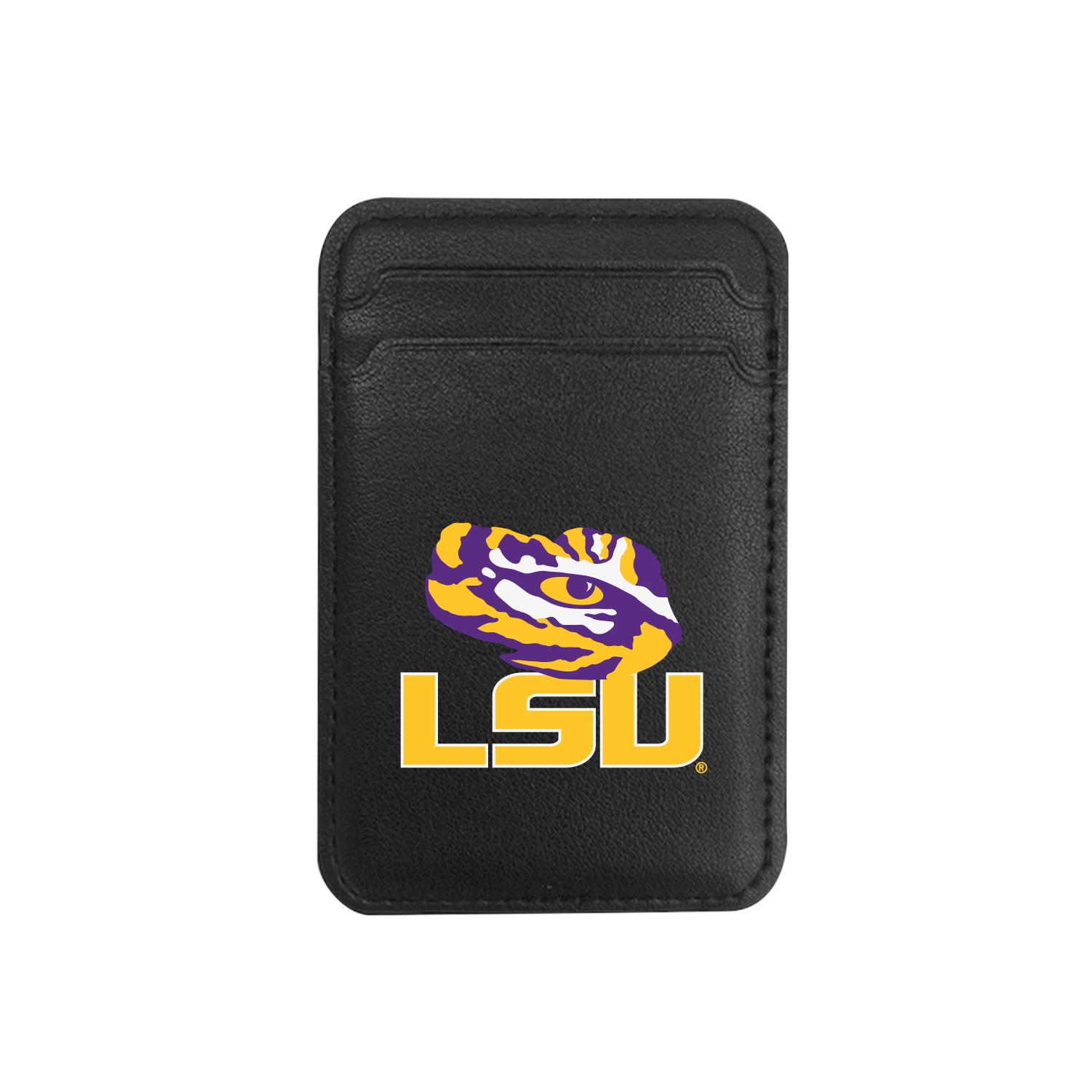 Louisiana State University - Leather Wallet Sleeve (Top Load, Mag Safe), Black, Classic V1