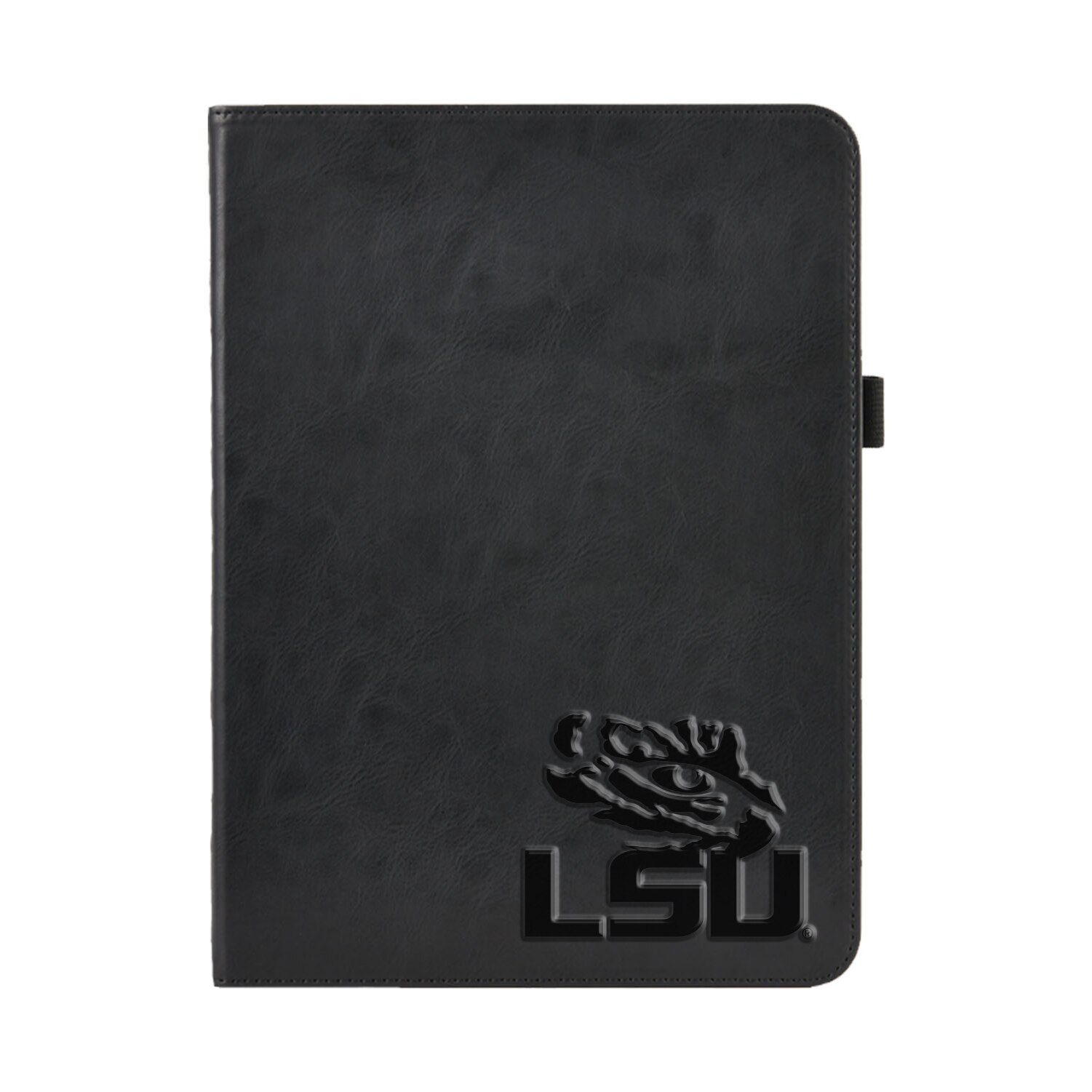 Louisiana State University Black Leather Folio Tablet Case, Alumni V2 - iPad (9th gen)