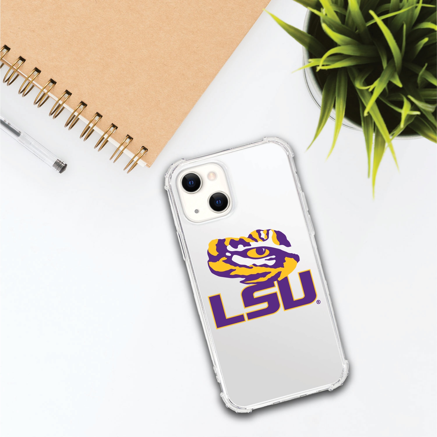 Louisiana State University Tigers Clear Tough Edge Phone Case, Classic- iPhone 13