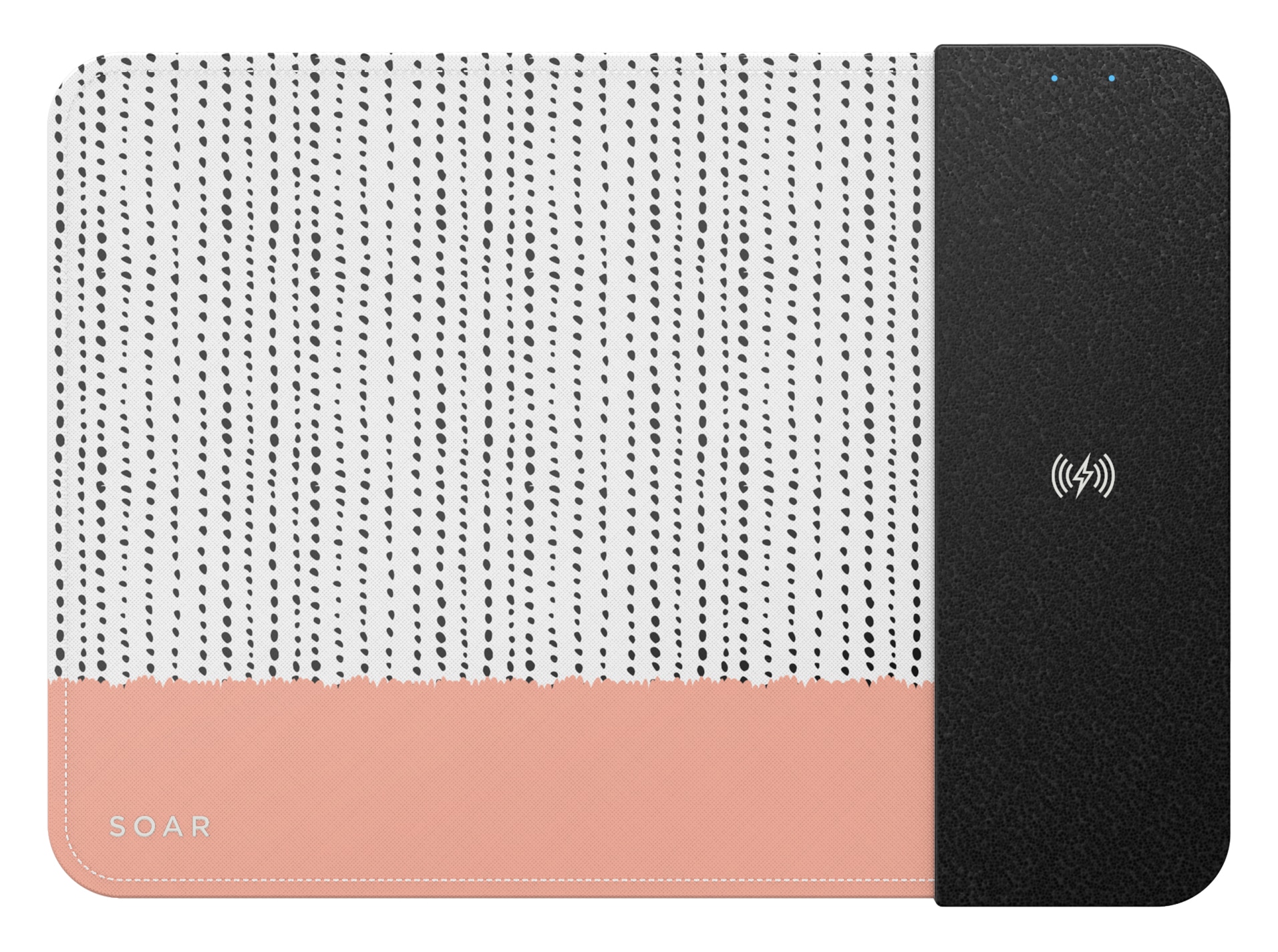 SOAR Wireless Charging Mousepad - Pink/Polka Dot