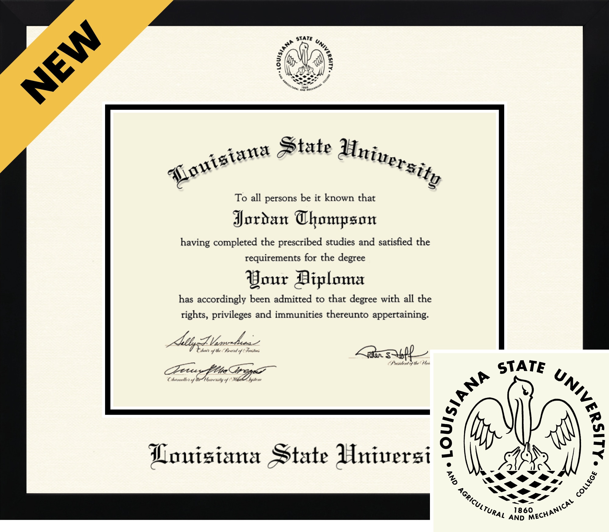 Church Hill Classics ICON 8.5x11 Black Diploma Frame