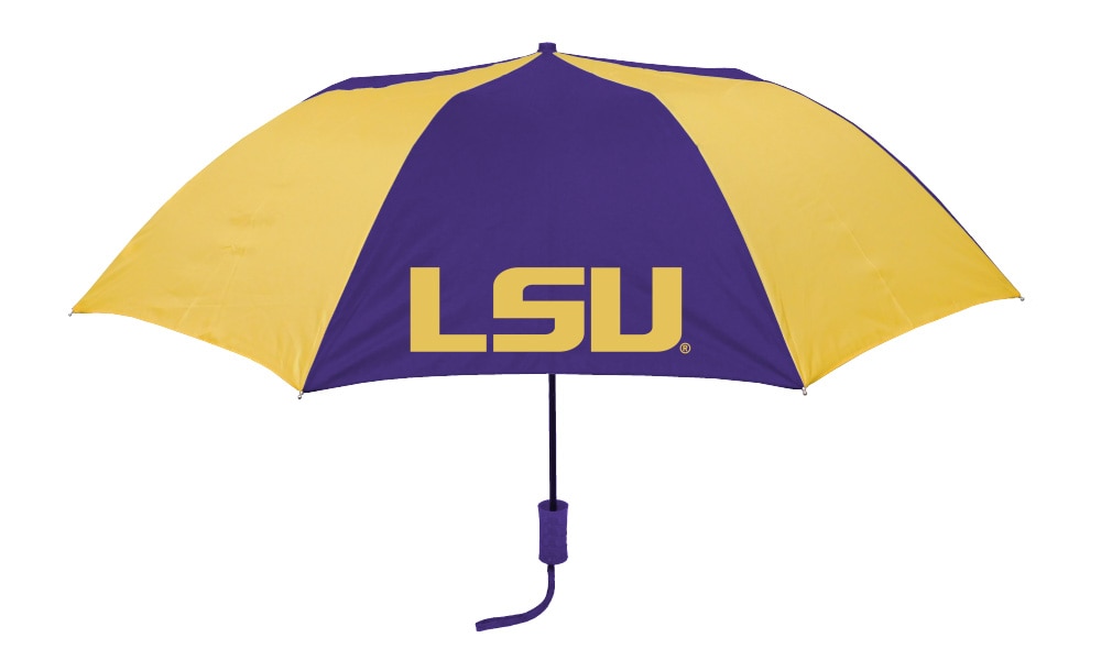 LSU "The Sport" 2-Tone Emblematic Umbrella Automatic Folding 48" Coverage