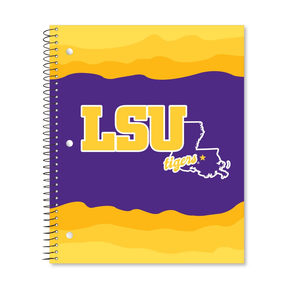 Digi State Outline 3 Subject 11"x9" College Ruled Spiral Notebook