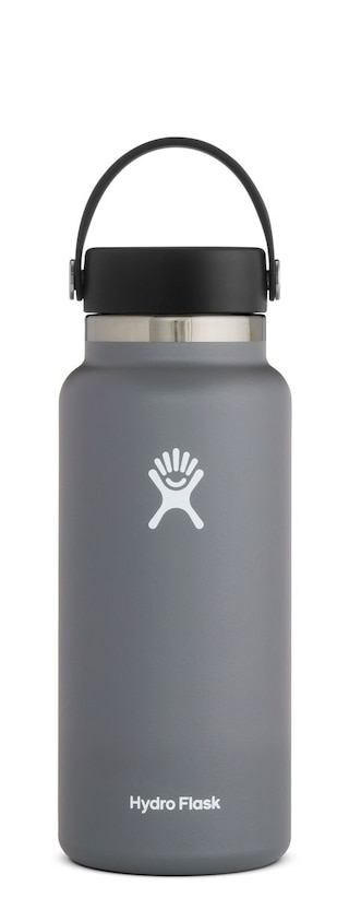 Hydro Flask Dining | Hydro Flask 32-Ounce Wide Mouth Bottle with Straw Lid & Flex Boot in Cool Grey | Color: Gray | Size: Os | Thriftingbabe's Closet