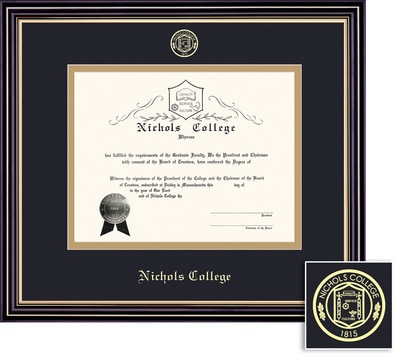 Framing Success 8.5 x 11 Prestige Gold Emb School Seal Bachelors, Masters Diploma Frame