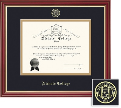 Framing Success 8.5 x 11 Regal Gold Emb School Seal Bachelors, Masters Diploma Frame