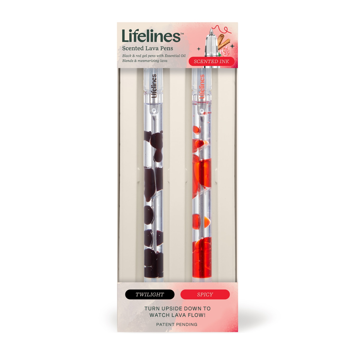 Lifelines Scented Lava Pen Set- 2-pack - Pink/Purple