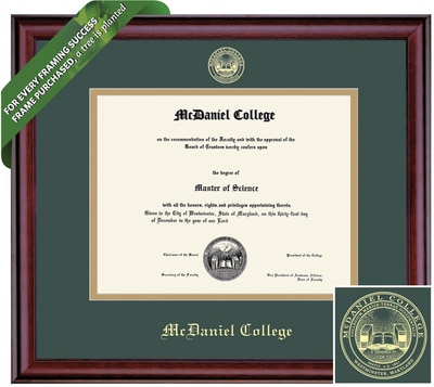 Framing Success 11 x 14 Classic Gold Embossed School Seal Bachelors, Masters Diploma Frame