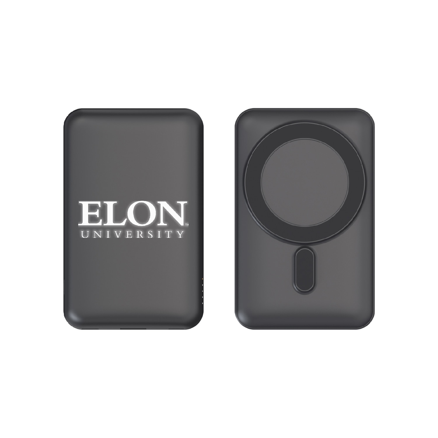 Elon University Mag Safe Compatible Power Bank, Black, Alumni