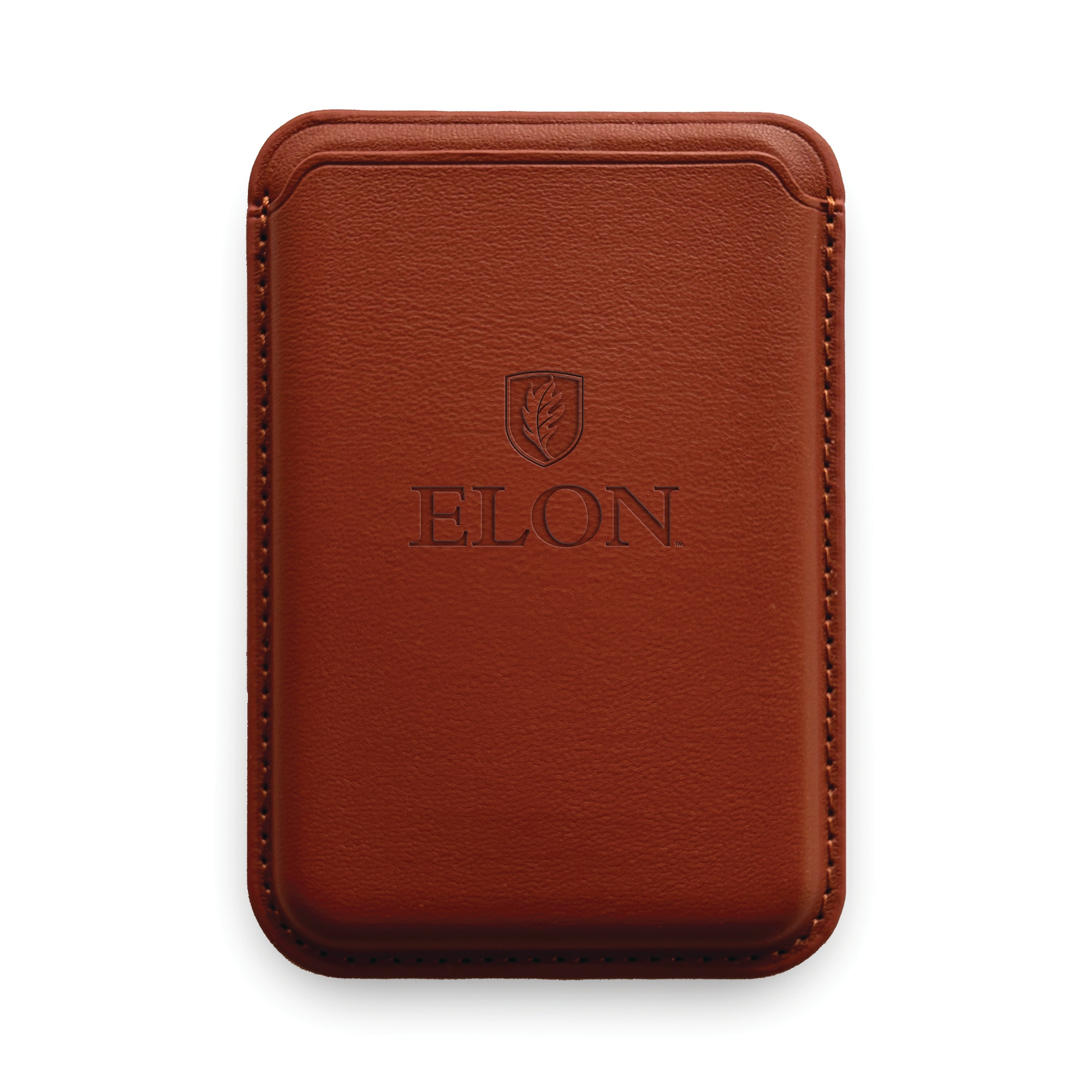 Monaco Leather Cellphone ID wallet with MagSafe Mahogany