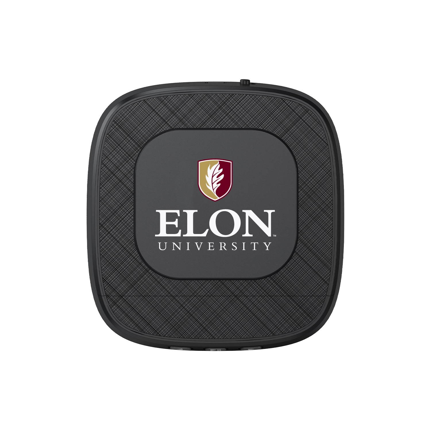 Elon University Portable Speaker with Phone Charger, Black, Classic