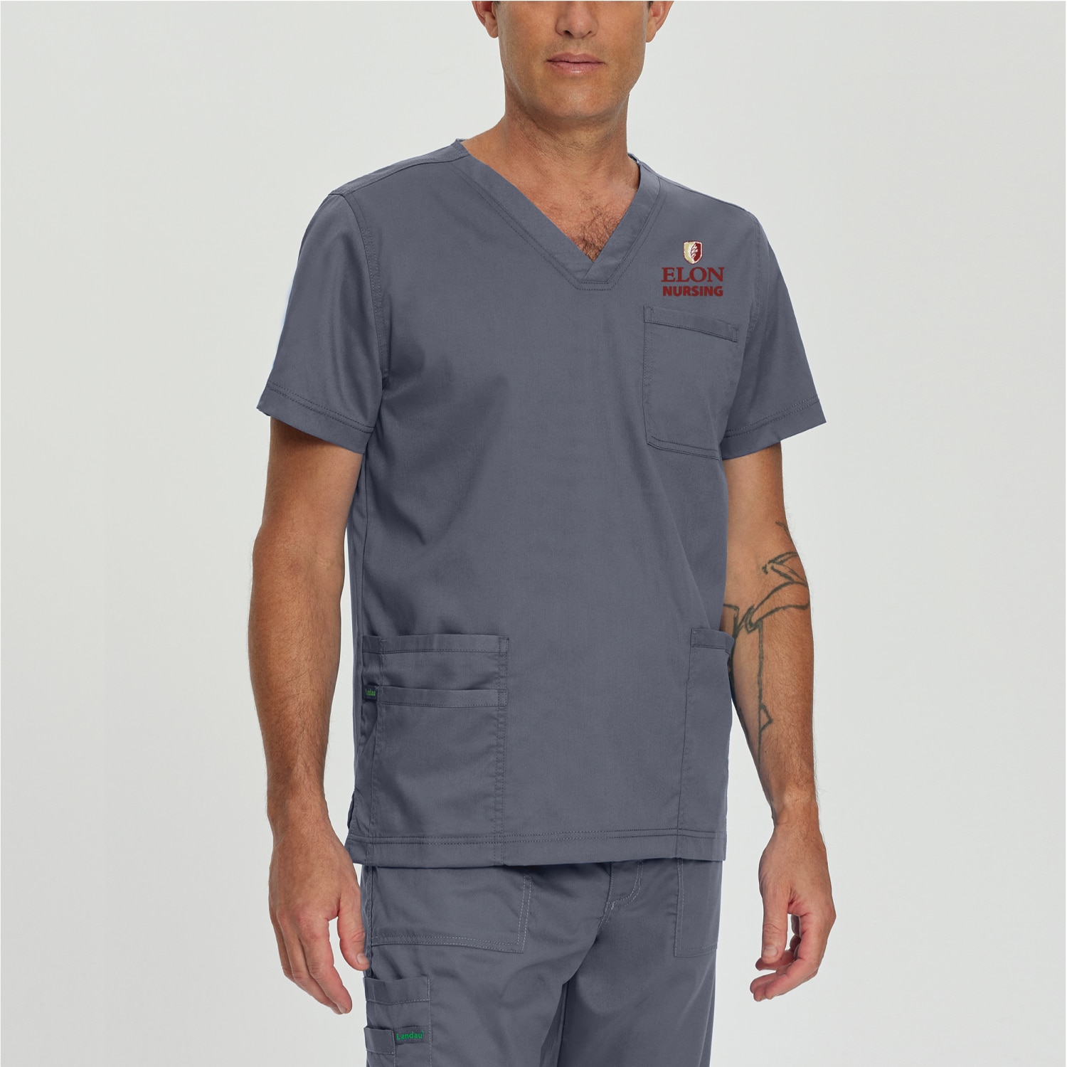 Men's 4 Pocket V-Neck Scrub Top