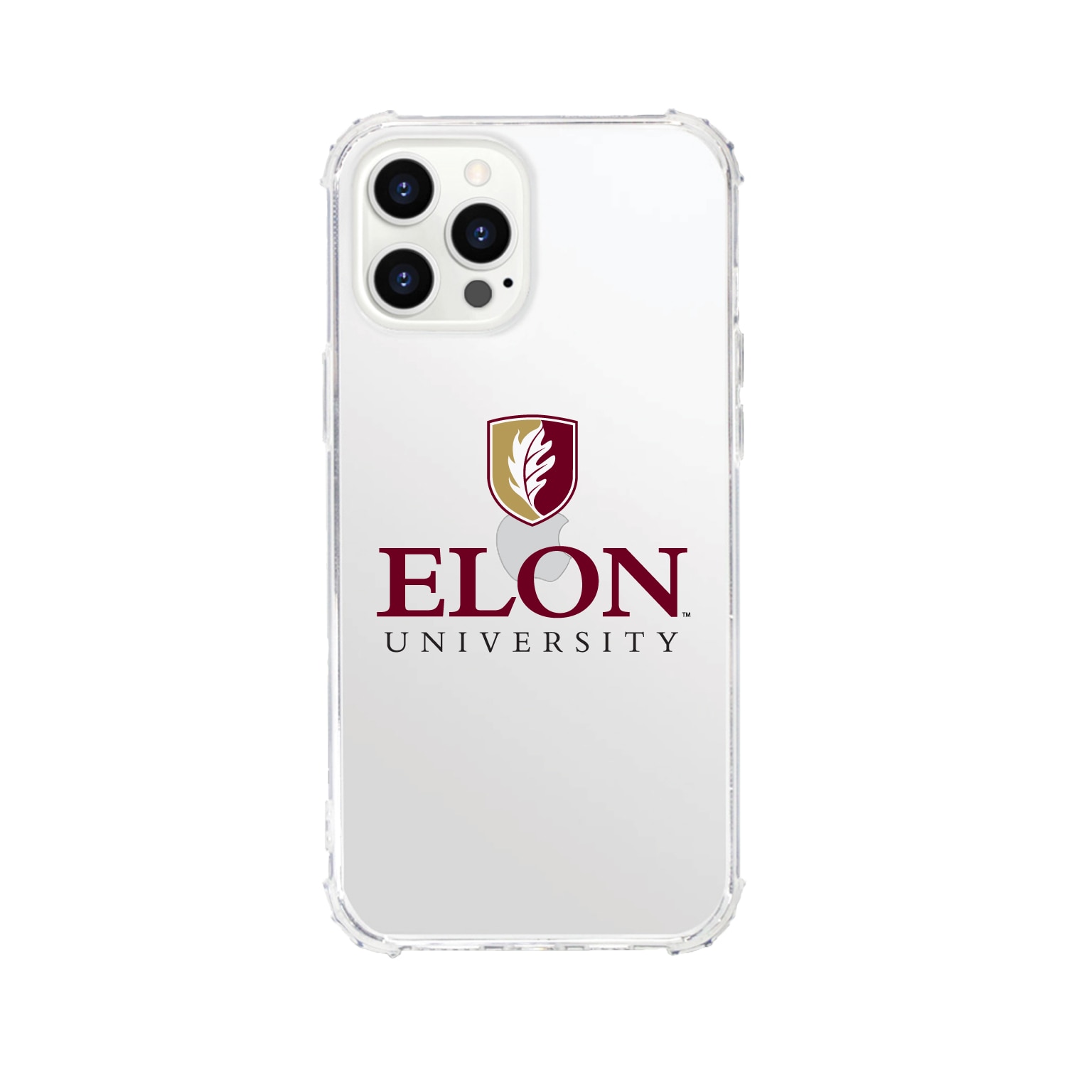 Elon University- Clear Tough Edge Phone Case, Classic - iPhone 15