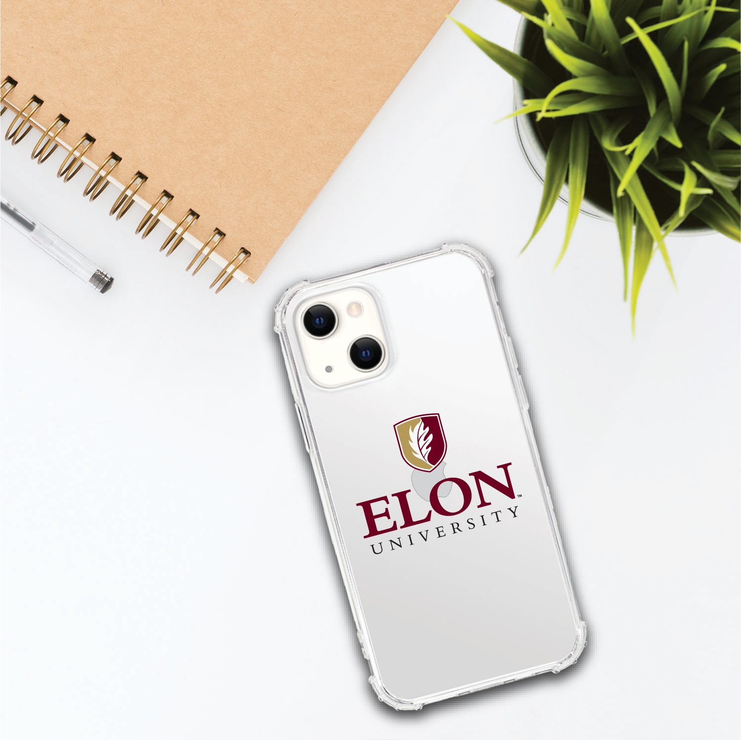 Elon University - Clear Tough Edge Phone Case, Classic V1 - iPhone 13