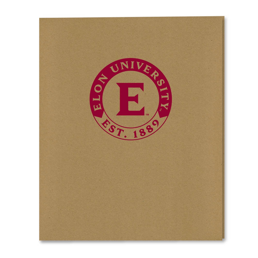 Recycled Emblematic Kraft 2 Pocket Folder, Classic