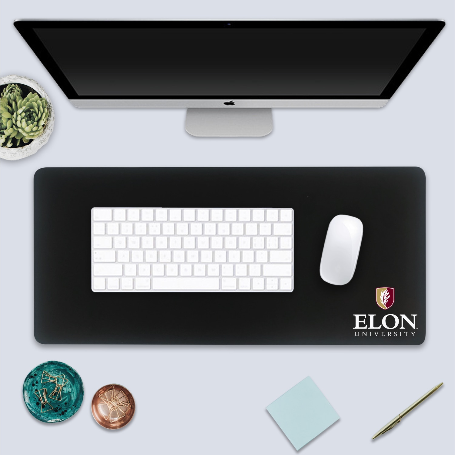 Elon University - Black Cloth Desk Mat, Classic V1