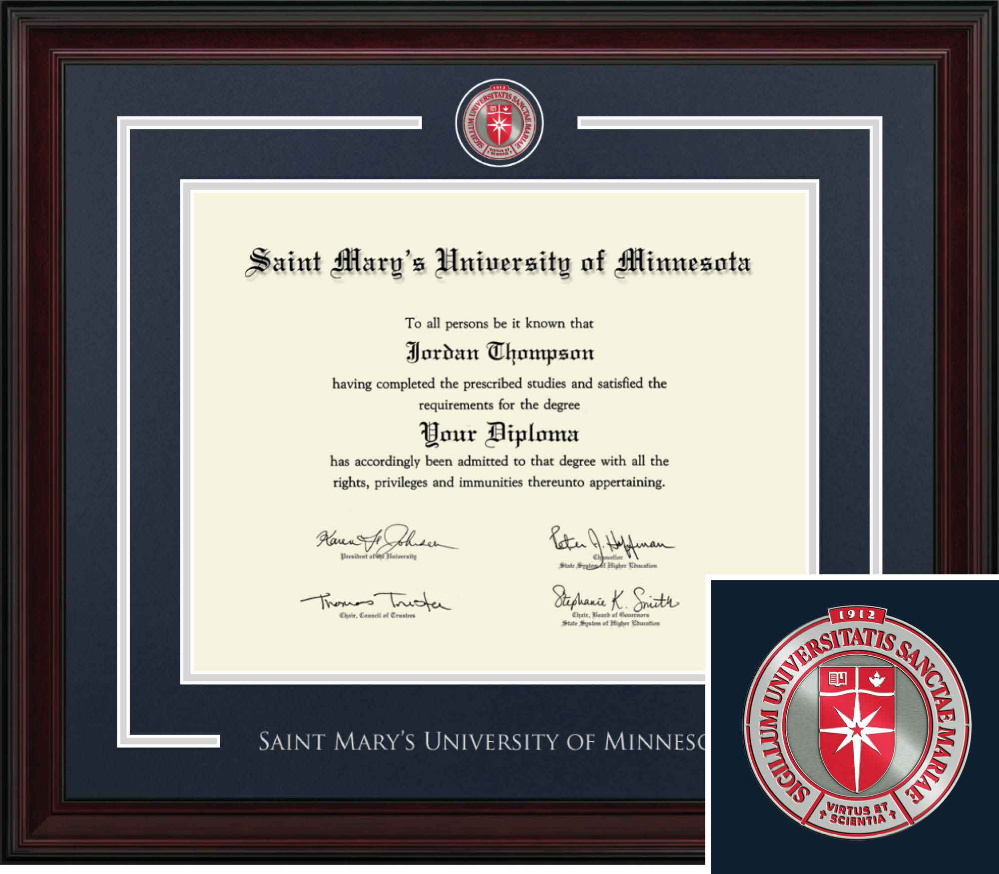 Church Hill Classics, 11x14, Showcase, Cherry, Diploma Frame