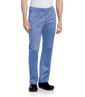 Stretch Men's by Elastic Waist Cargo Scrub Pant