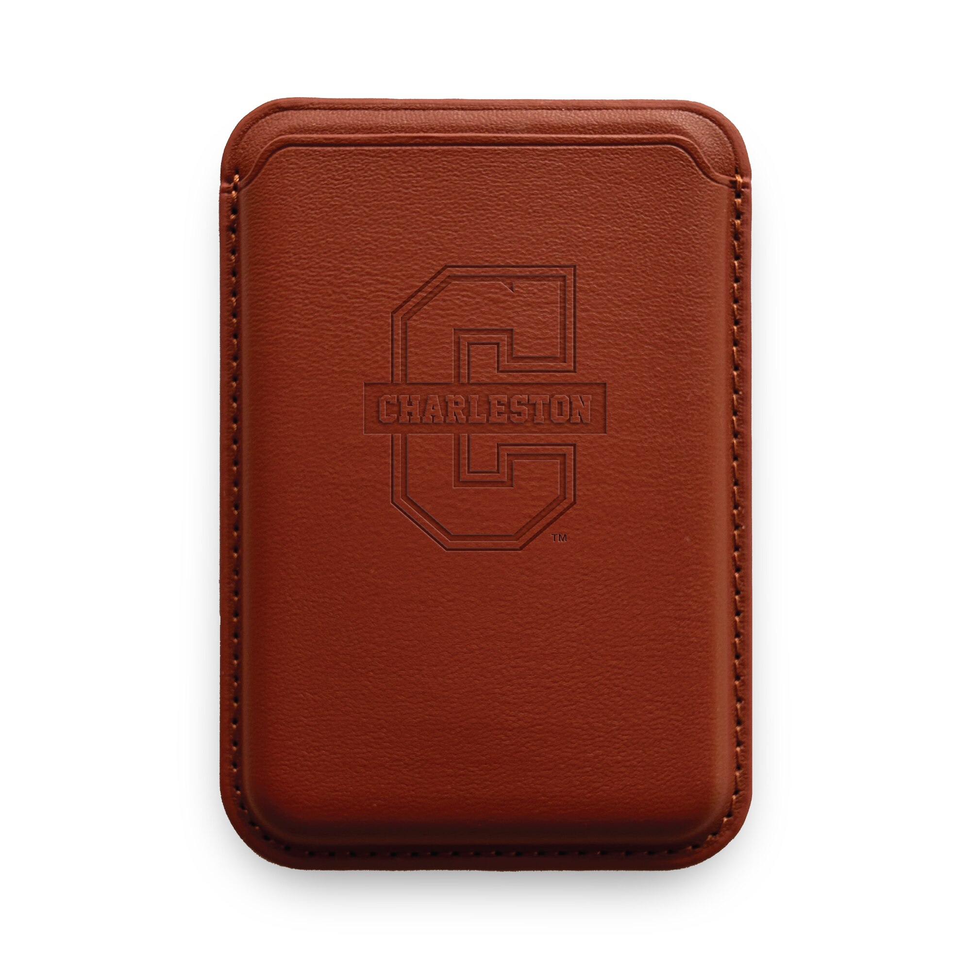 Monaco Leather Cellphone ID wallet with MagSafe Mahogany