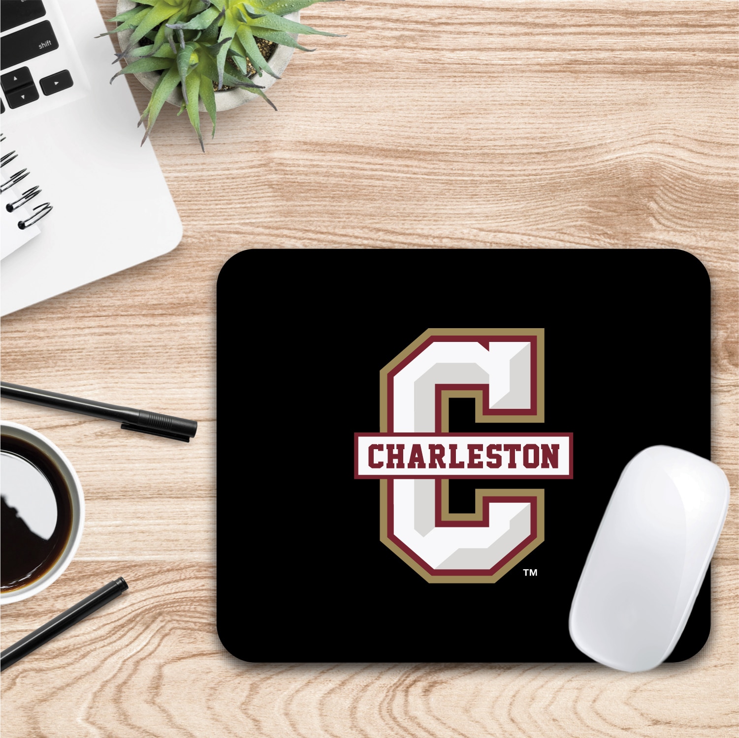 College of Charleston - Black Mousepad, Classic V1