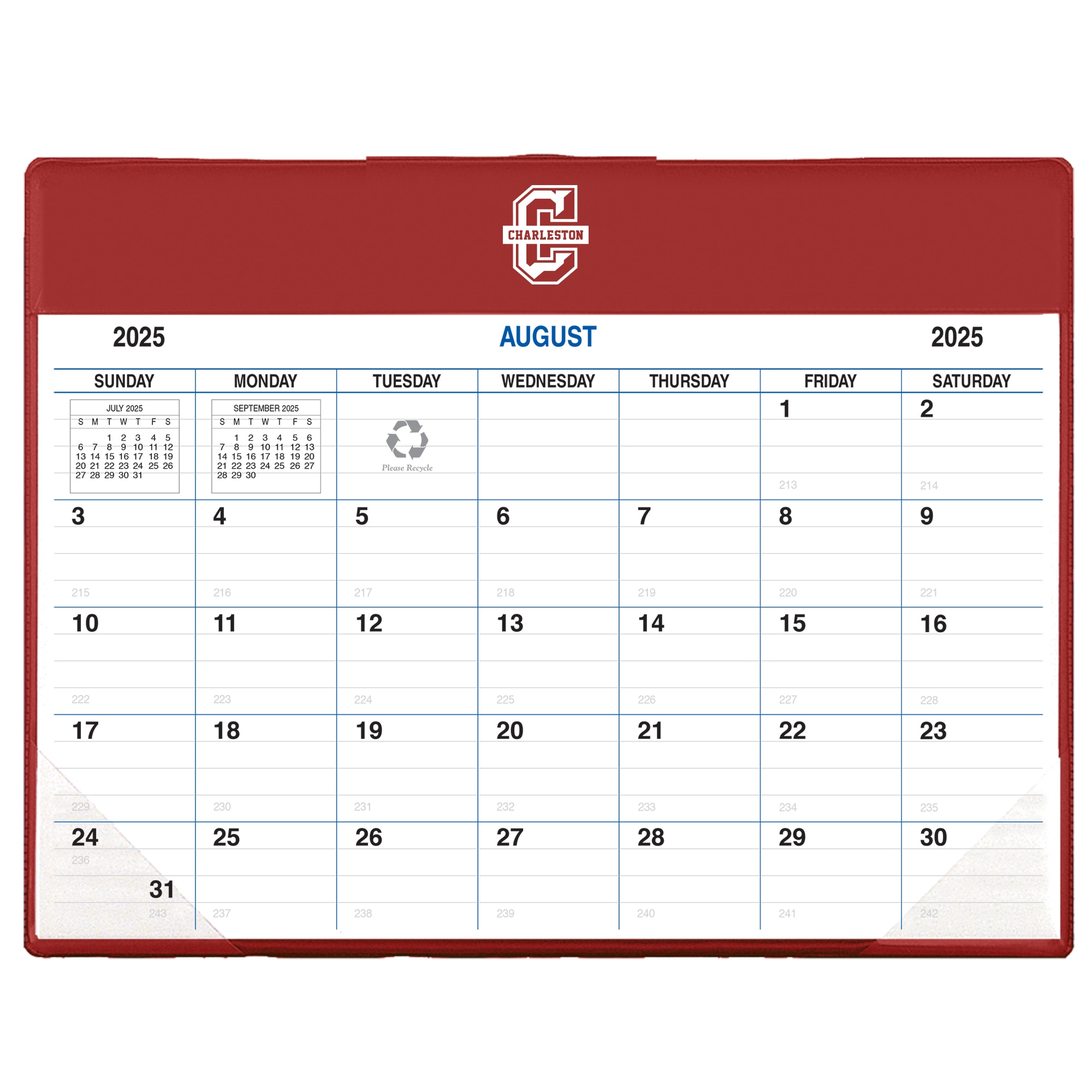 Payne 25-26 Imprinted Academic Calendar Pad Planner 8.5"x11"