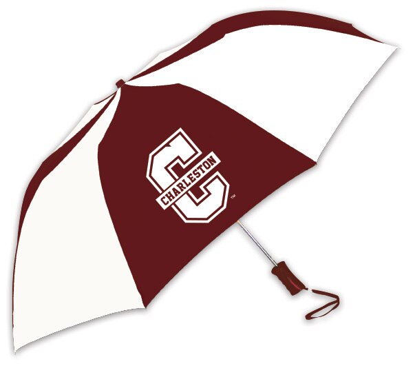 College of Charleston "The Sport" 2-Tone Emblematic Umbrella Automatic Folding 48" Coverage