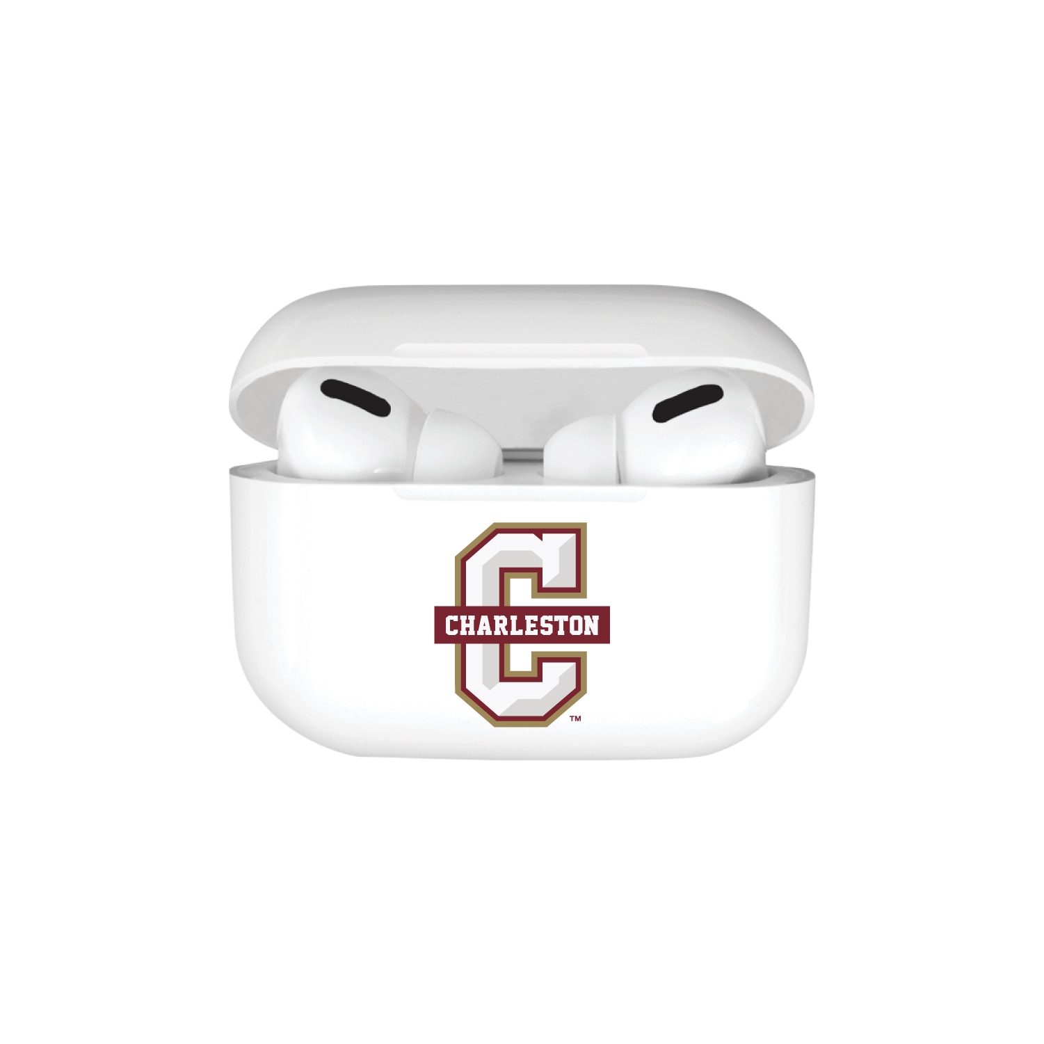 College of Charleston - Airpod Pro Case (TPU), White, Classic