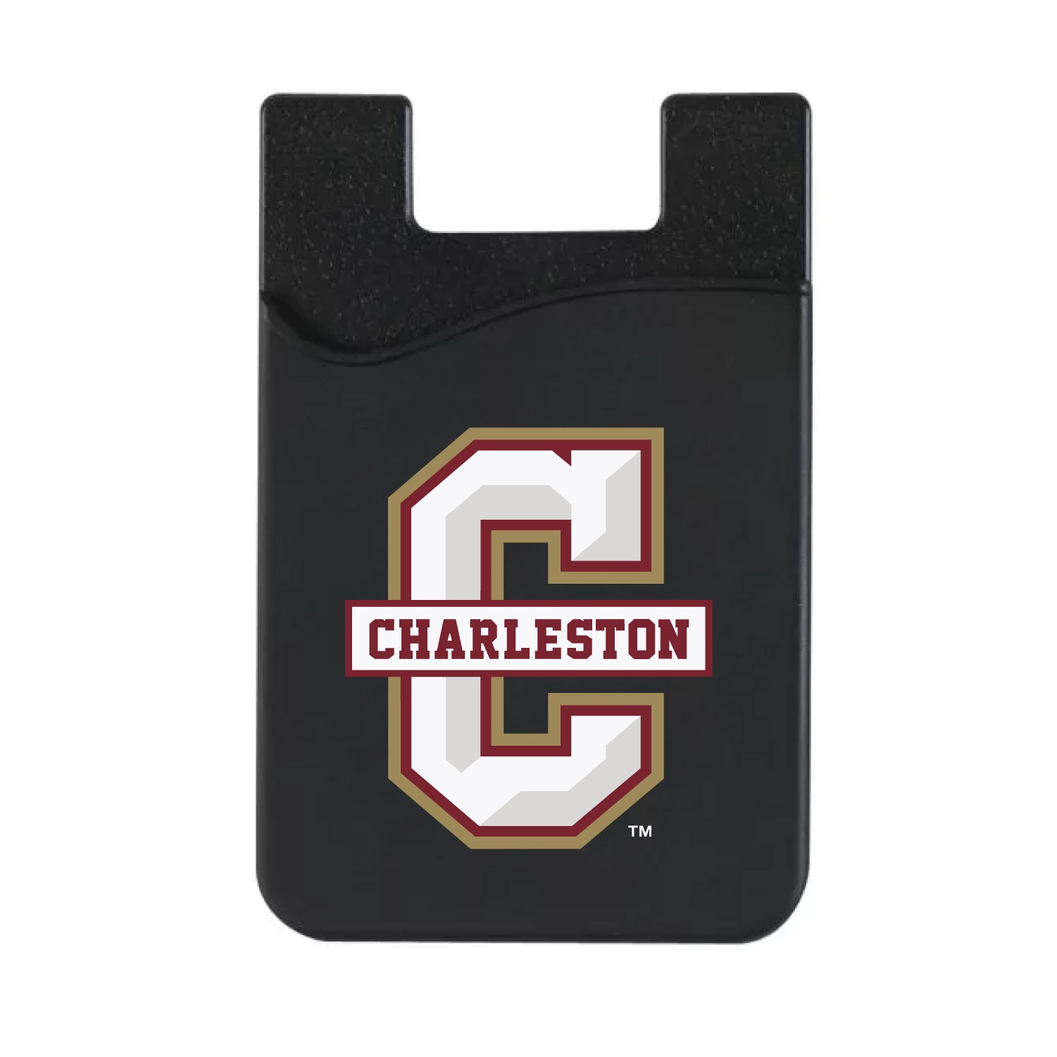 College of Charleston - Black Leather Wallet Sleeve (Top Load), Classic V1