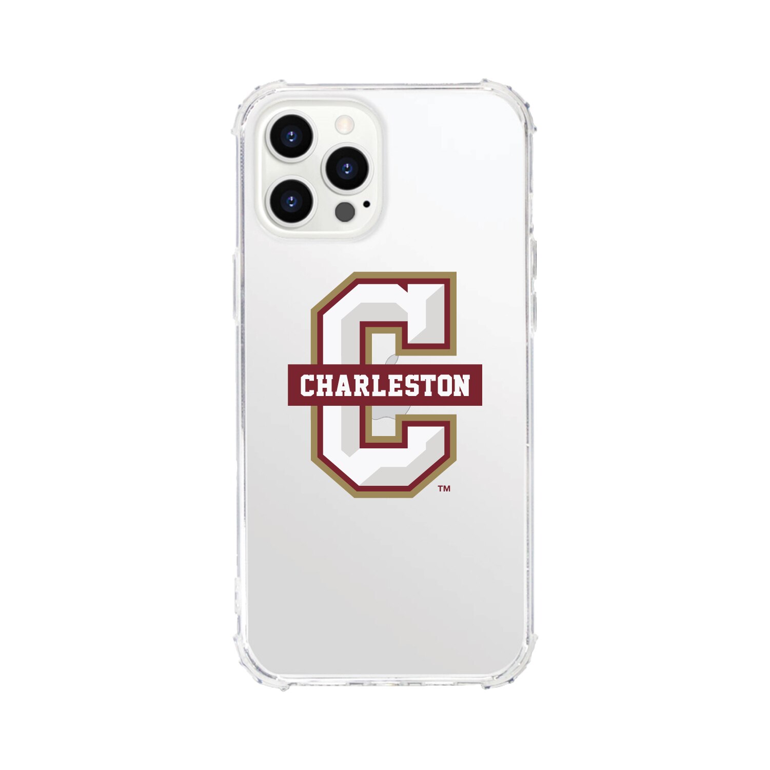 College of Charleston- Clear Tough Edge Phone Case, Classic - iPhone 15