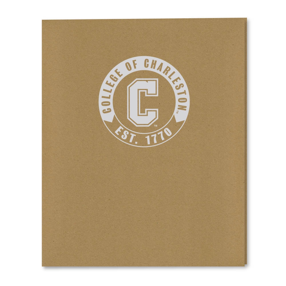 Recycled Emblematic Kraft 2 Pocket Folder, Classic