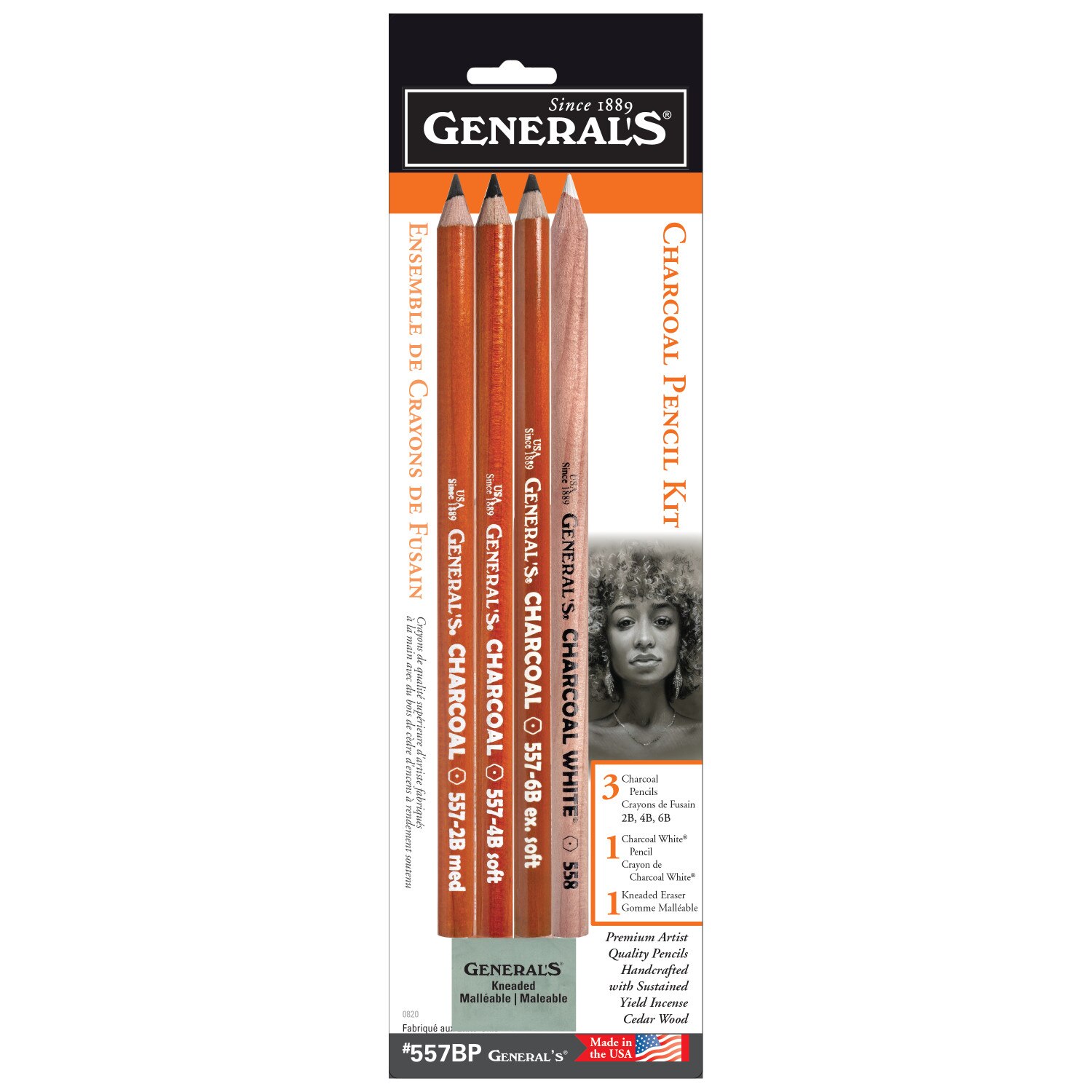 General's Charcoal Pencils - Kit of 5