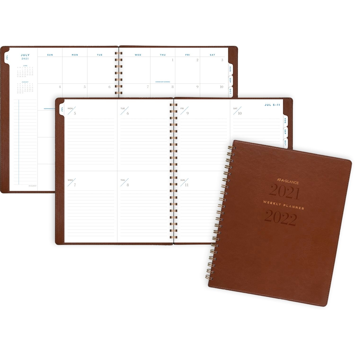 At A Glance Brown Academic Year 21-22 Planner 8x11