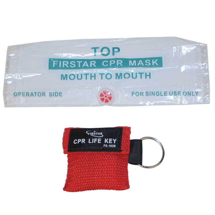 Cpr Mask Keychain Red