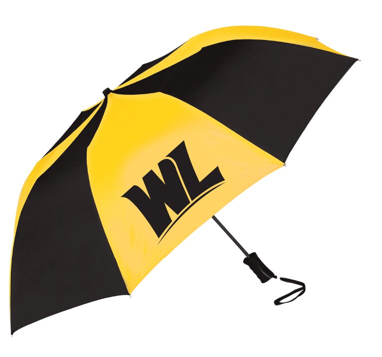 "The Sport" 2-Tone Emblematic Umbrella 48" Auto Folding