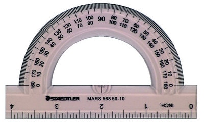 568 50-10 Na Protractor 180 Degre Tinted 4In