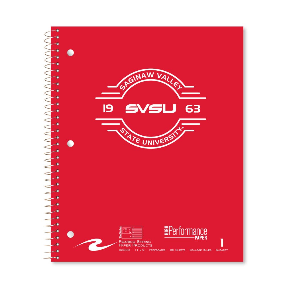 Roaring Premium 1 Subject Notebook, 8.5x11 College Ruled 20lb Paper, Pressboard Foil Cover