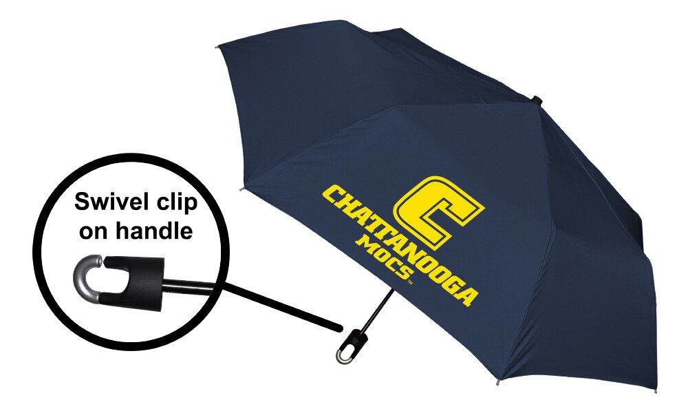 Tennessee Chatanooga Mocs "Storm Clip" Mini Folding Emblematic Solid Umbrella 42" Coverage