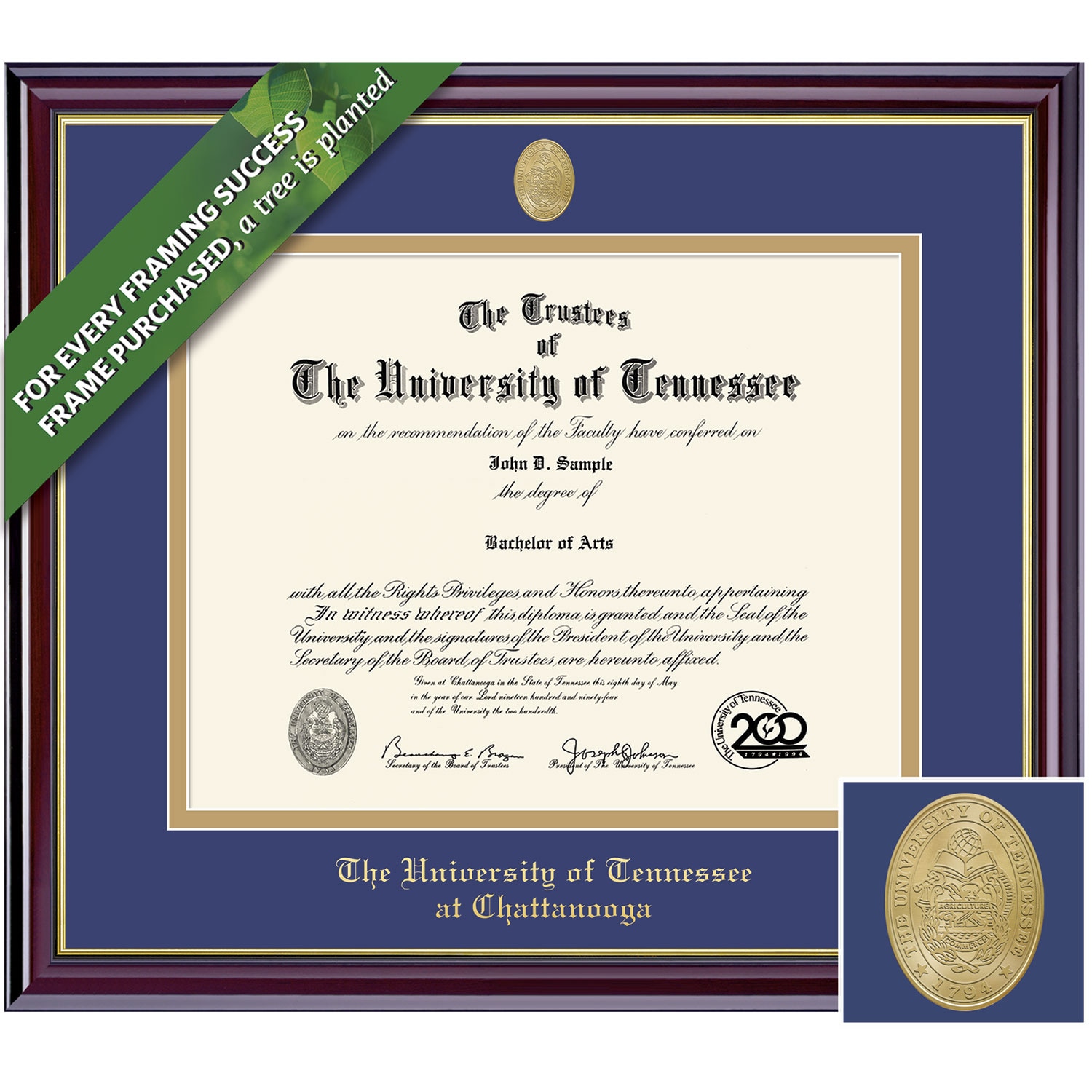Framing Success 14 x 17 Windsor Gold Medallion Bachelors, Masters Diploma Frame