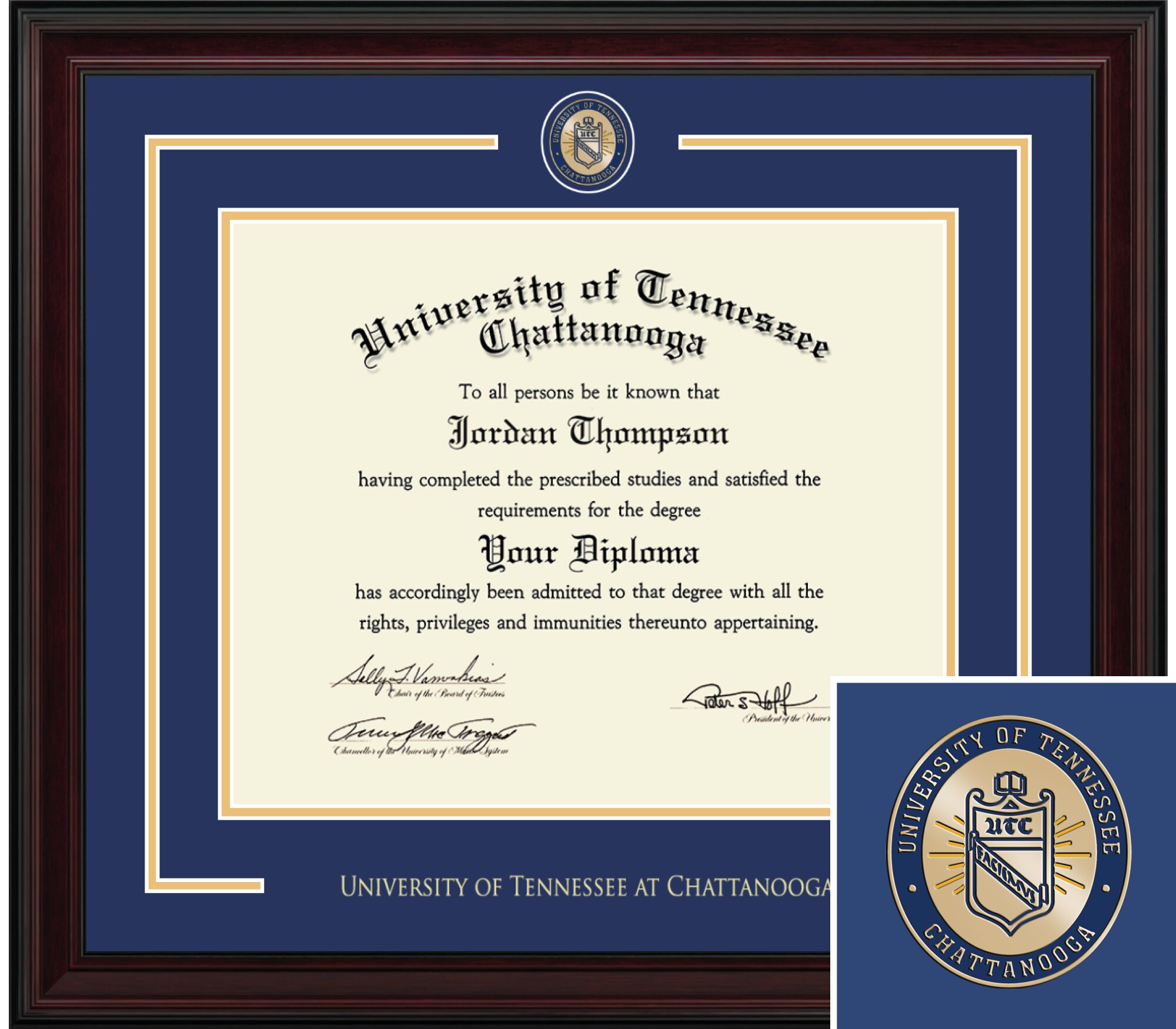 Church Hill Classics Showcase 14x17 Ph. D Masters Pre-2018 Bachelors Diploma Frame
