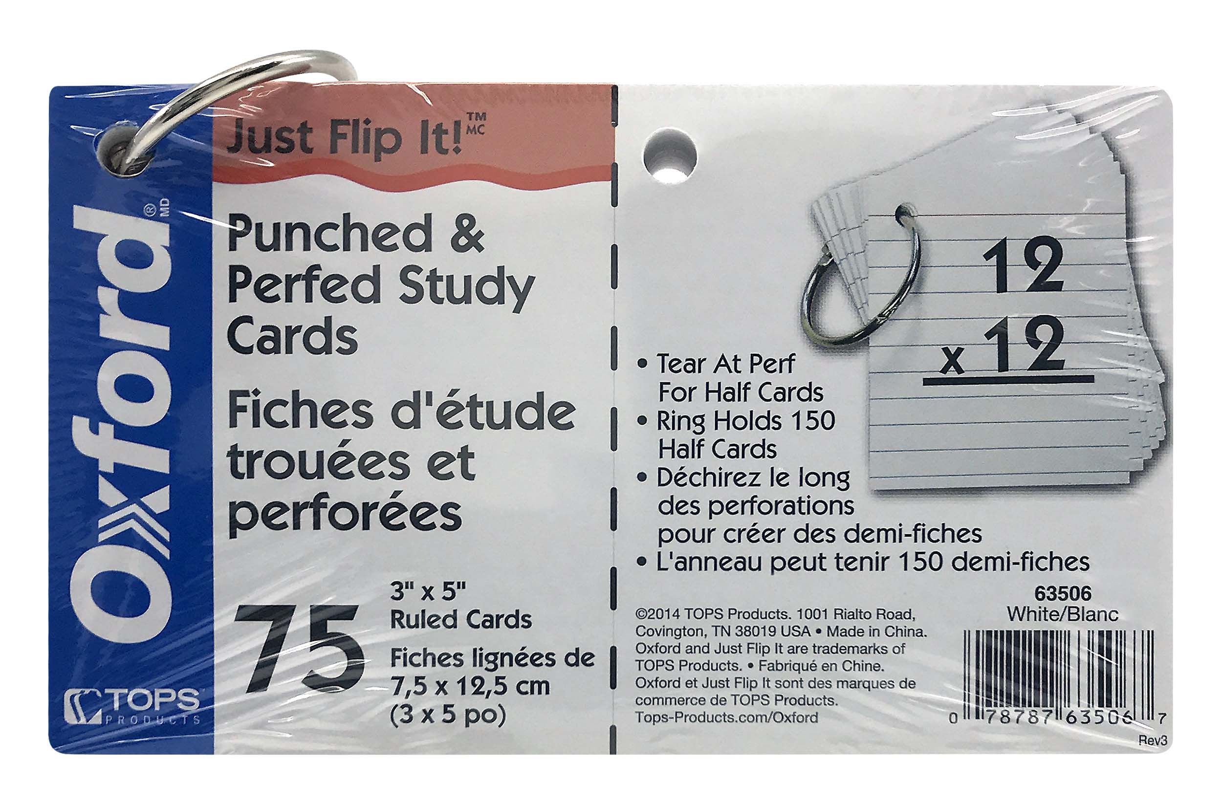 3 X 5 Study Cards On Ring