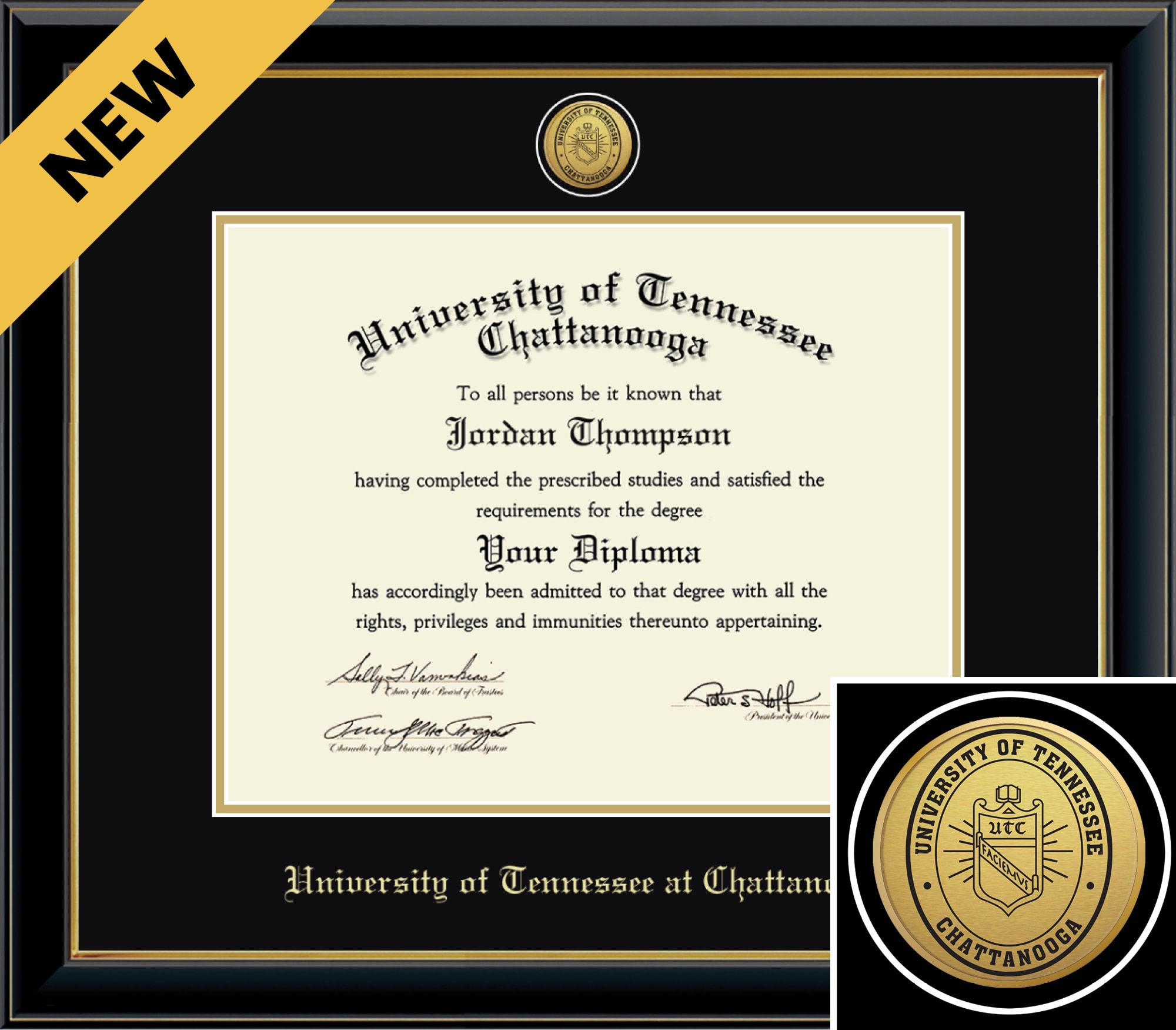 Church Hill Classics Onyx 12x15 Black Diploma Frame
