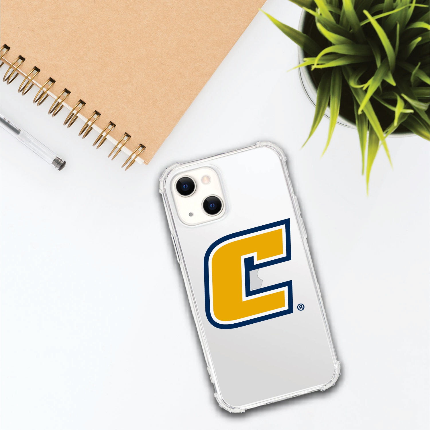 University of Tennessee at Chattanooga - Clear Tough Edge Phone Case, Classic V1 - iPhone 14 Plus