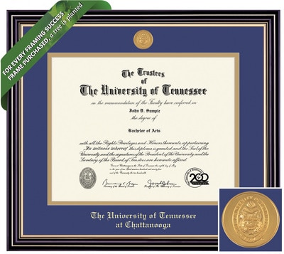 Framing Success 14 x 17 Prestige Gold Medallion Bachelors, Masters Diploma Frame