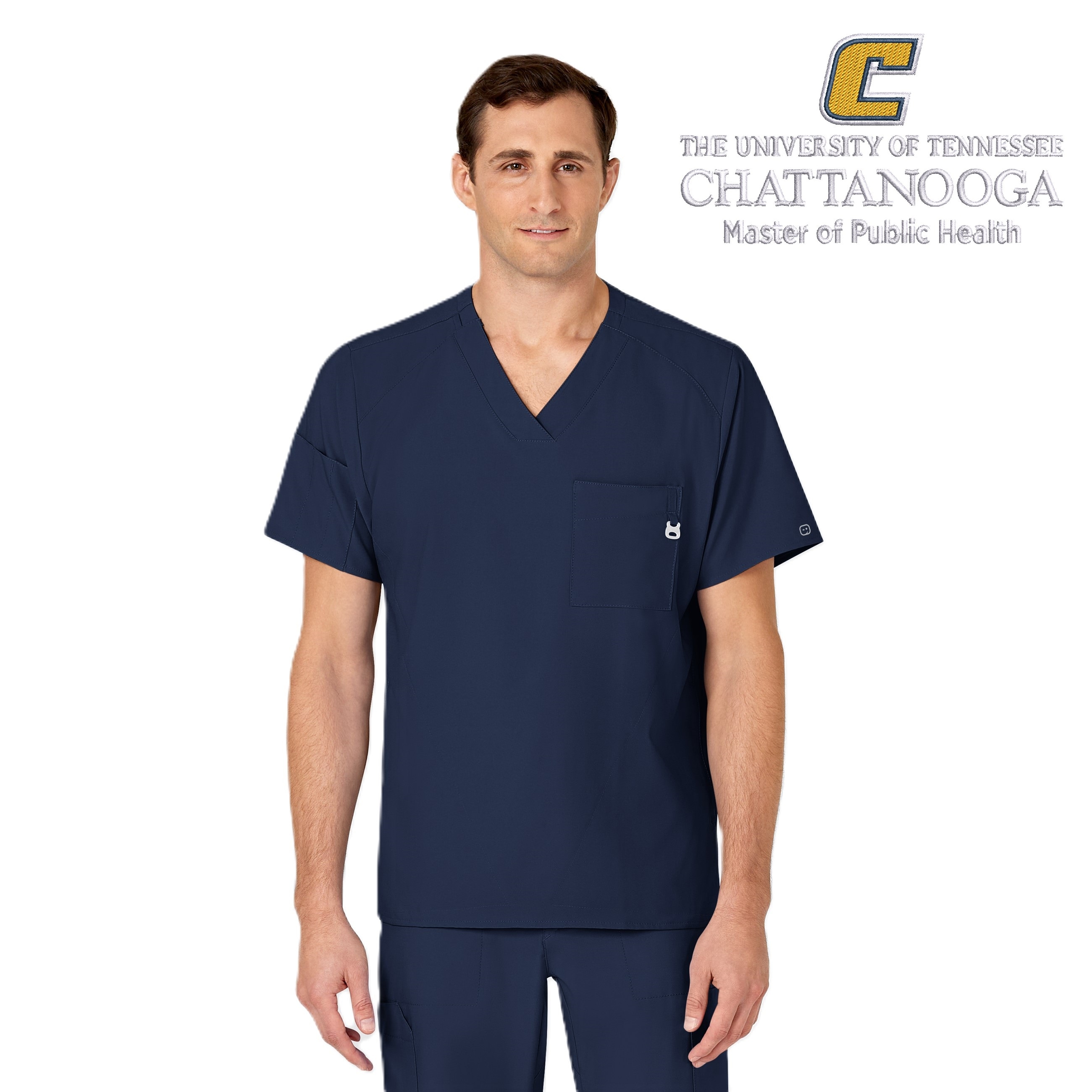 Wink W123 Men's V-Neck Top 6355CHATT3