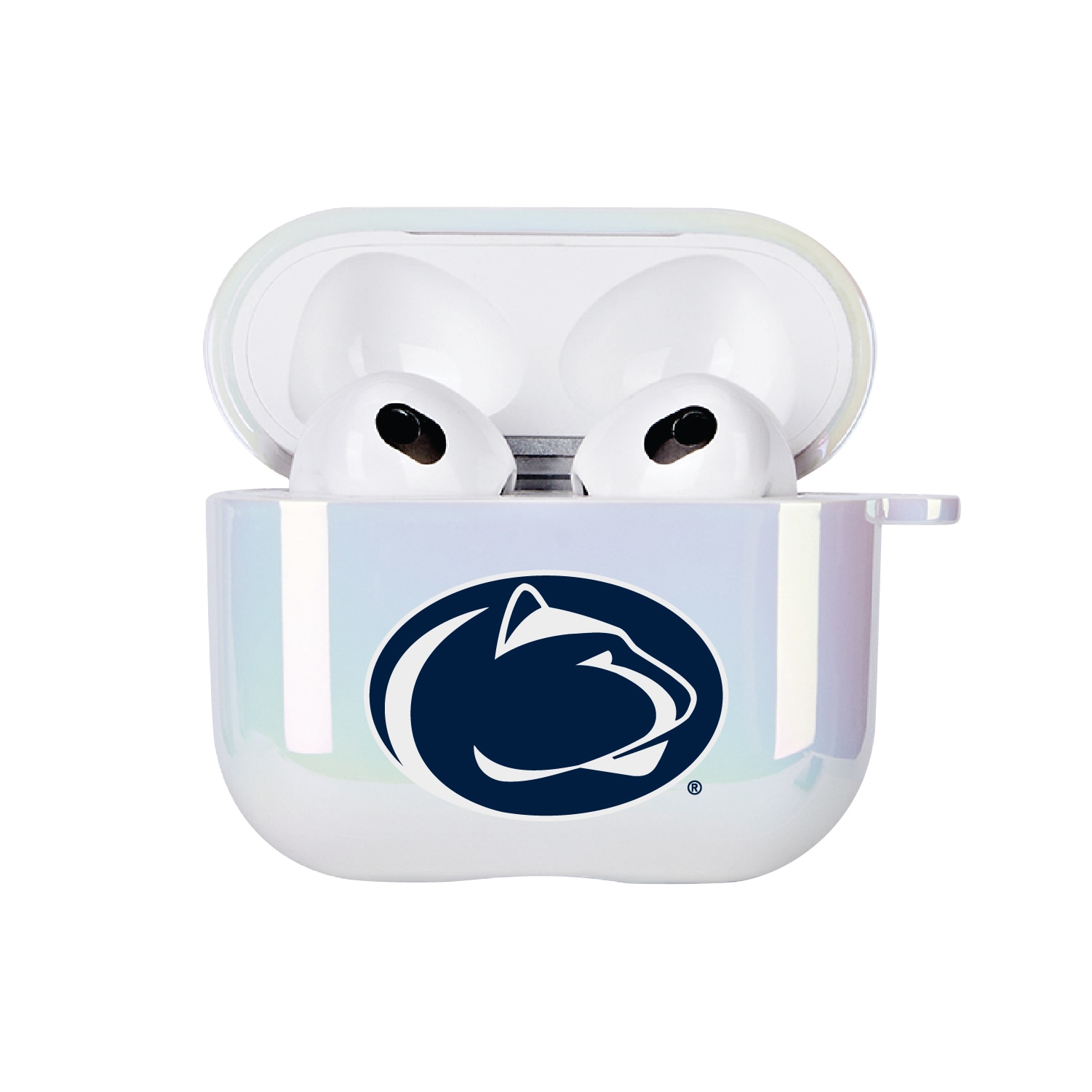 Penn State University - Airpod 3rd Gen Case (TPU), Iridescent White, Classic V1