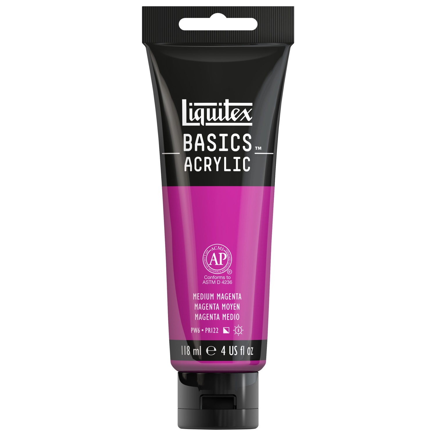 Liquitex BASICS Acrylic Color, 4 oz. Tube, Medium Magenta