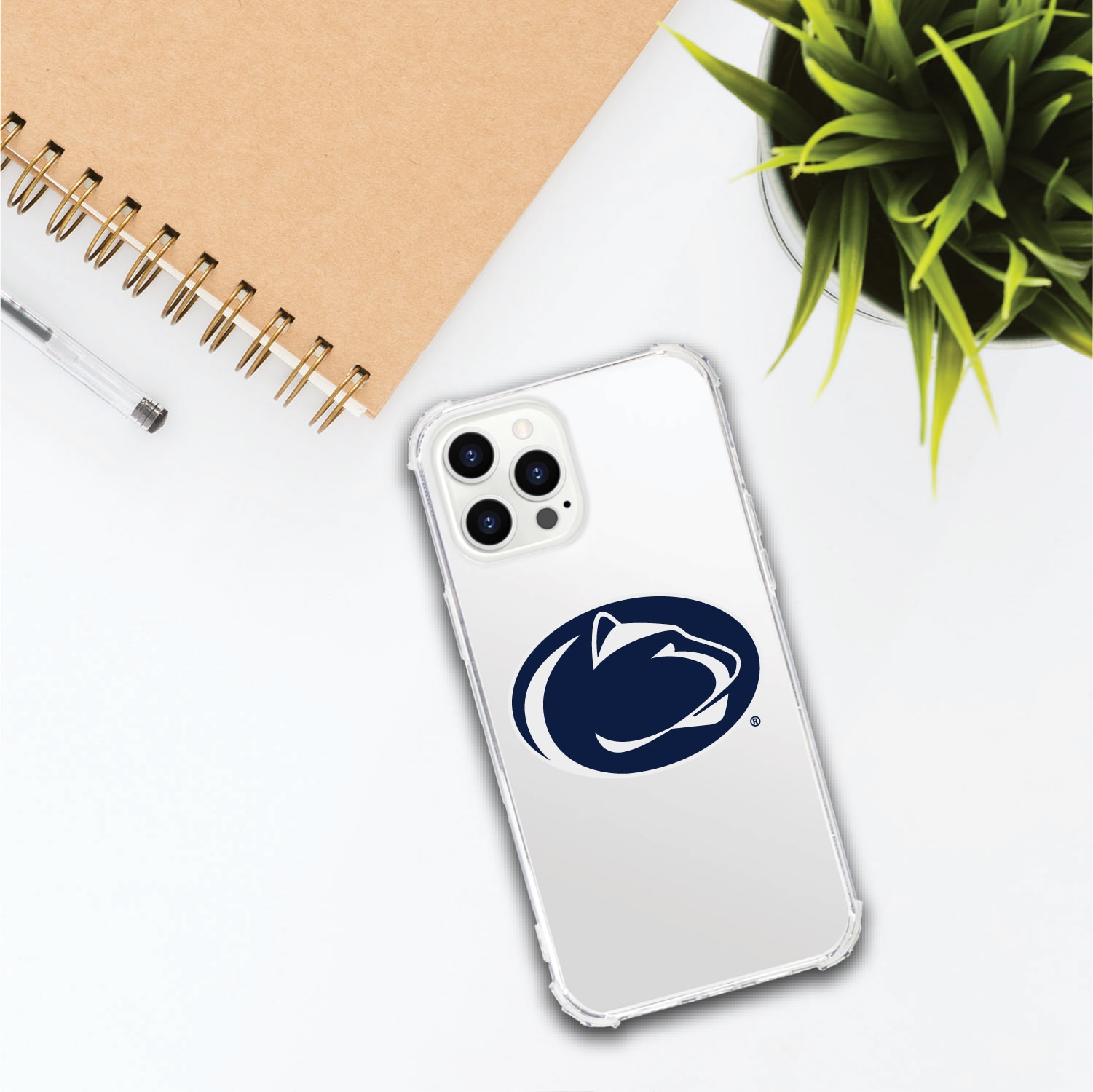 Penn State University Nittany Lions Clear Tough Edge Phone Case, Classic- iPhone 13 Pro