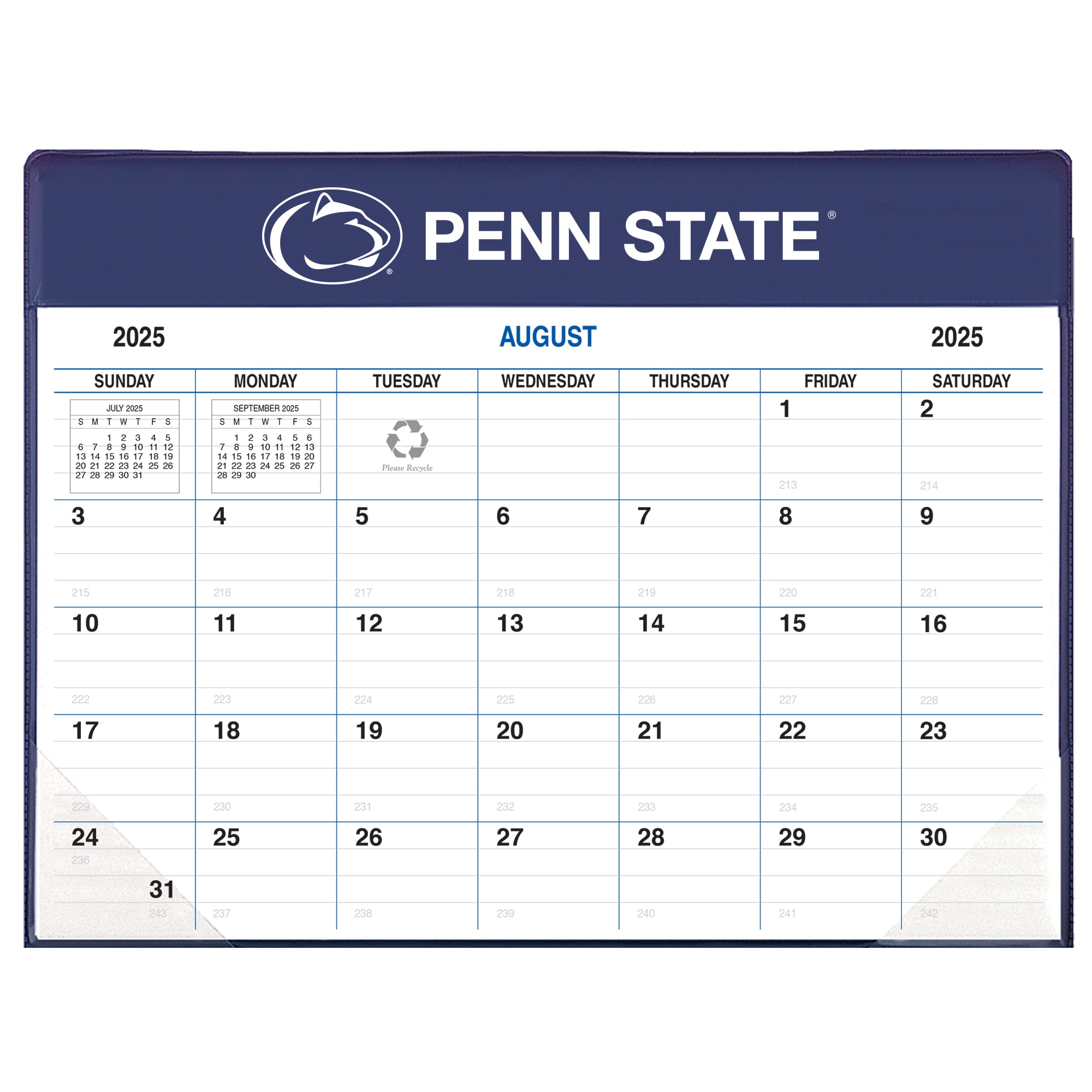 Payne 25-26 Imprinted Academic Calendar Pad Planner 8.5"x11"