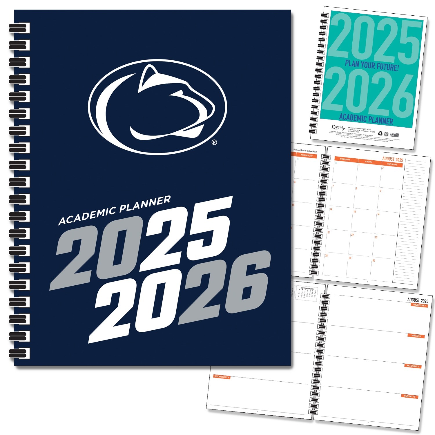 Traditional Soft Touch Spot Varnish - Mascot Imprinted Planner 25-26 AY 7x9
