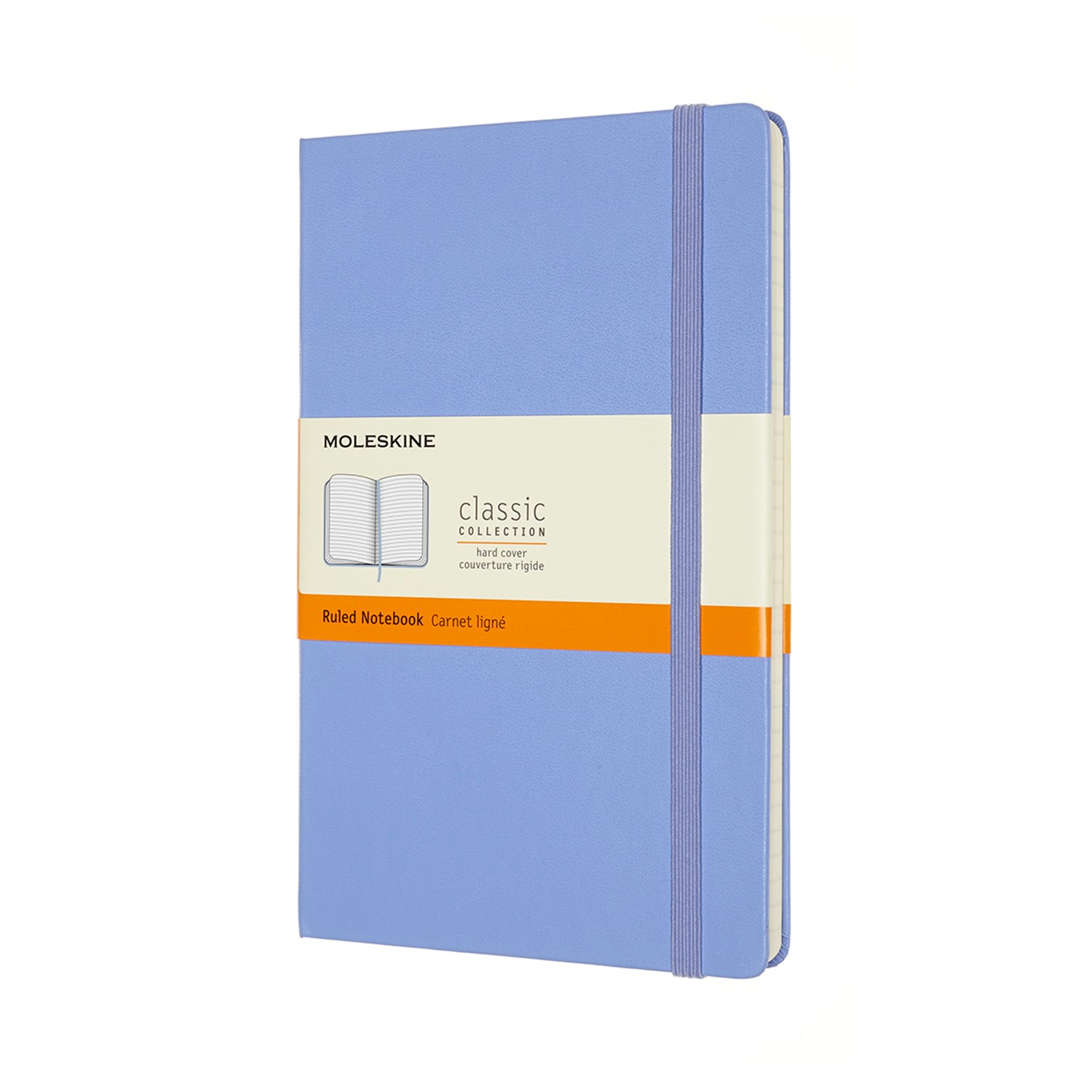 Moleskine Classic Notebook, Large, Ruled, Hydrangea Blue, Hard Cover (5 X 8.25)